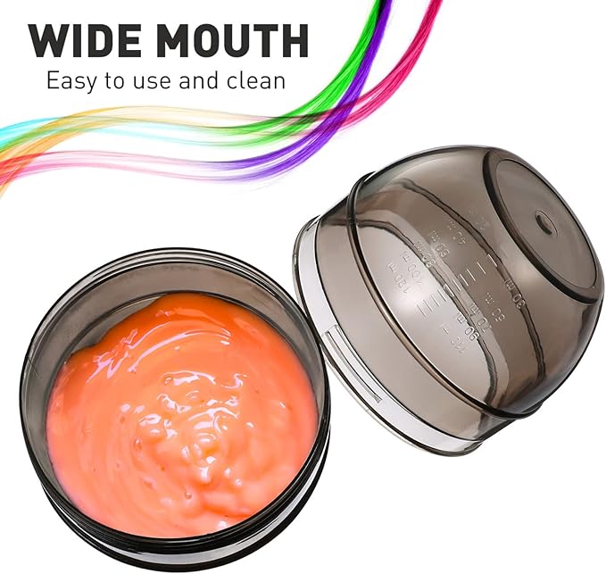 Lurrose Hair Dye Color Mixing Cup with Double Scale Hair Tint Shaker Mixer Bowl for Salon and Home Coloring