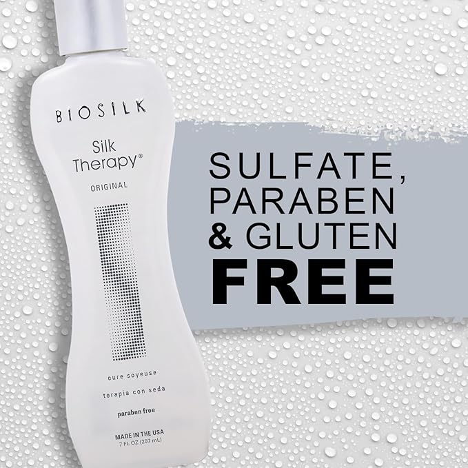 BioSilk Silk Therapy Original, Reconstructing Treatment For Adding Shine & Helping Prevent Split Ends, Sulfate, Paraben, & Cruelty-Free, 7 Oz