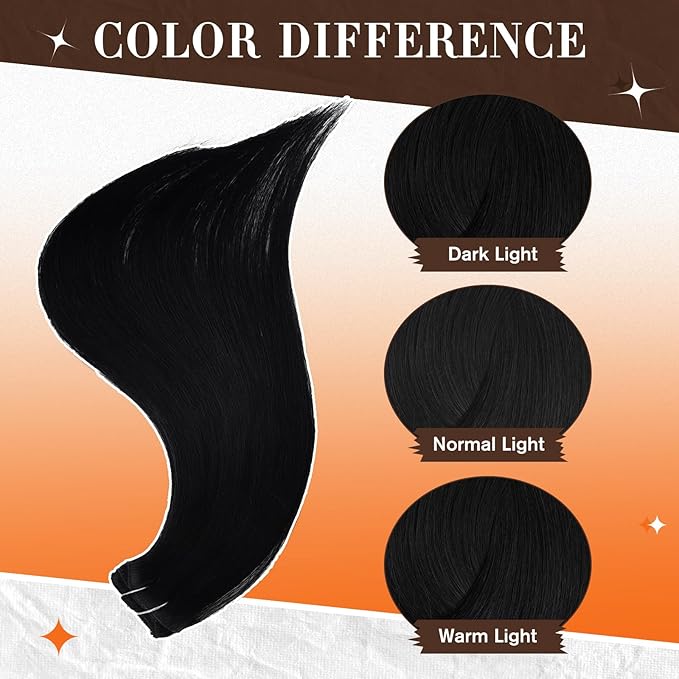 Full Shine Real Hair Clip in Extensions Human Hair 12 inch 60g 3Pcs Hair Extension Clip ins Black Remy Hair Clip ins for Women Soft Weft Ease of Use