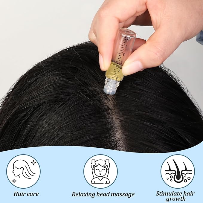 Hair Oil Applicator for Scalp,Minoxidil Applicator, Hair Bottle Applicator,Scalp Applicator Comb Applicator and Massager in One,Transparent Comb Brush Tool, Suitable for Men and Women