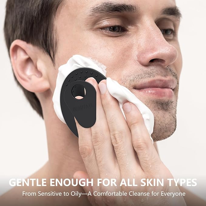 Face Scrubber 6 Pack, BEAUTAIL Silicone Manual Facial Cleansing Brush for Men Women, Gentle Face Scrubber Exfoliator, Skin Care Exfoliating Face Brush