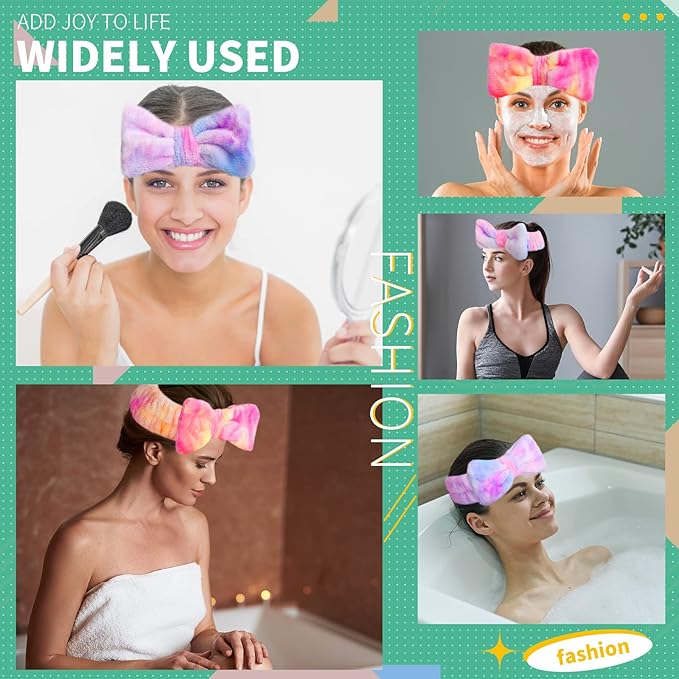 WSYUB Spa Headband,Makeup&Skincare Headbands,Headband for Washing Face,Teen Girls Stocking Stuffers Fuzzy Hair Bands for Women,Christmas Gifts for Teens
