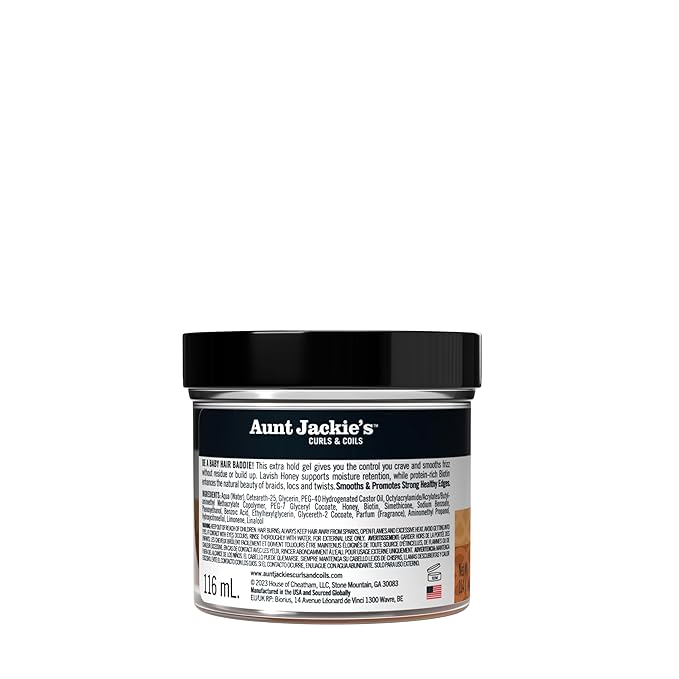 Aunt Jackie's Award-Winning Braid + Twist Collection Smooth + Swirl Edge Gel with Extra Firm Hold, 4oz