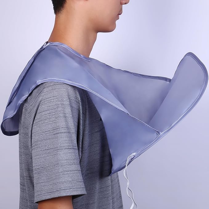 Beard Bib, Beard Apron Foldable Multi-Purpose Shaving Bib, Apron for Men for All Men'S Gifts (grey)
