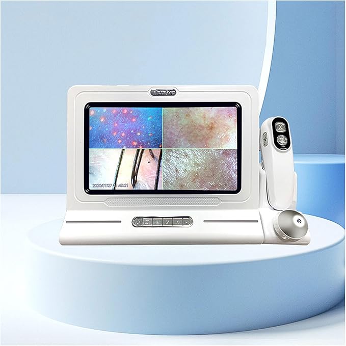 11 Inch Skin Analyzer Machine Professional Scalp Detector Hair Follicles Oil Moisture Tester Digital Hair Microscope Facial Skin Scalp Analysis Machine 50X-200X