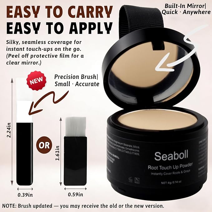 Root Touch Up Hair Color Powder-Instant, Stain-Proof Hairline Shadow Powder for Gray Hair Cover Up & Root Cover Up, Scalp Concealer for Thinning Hair Bald Spot, Beard Filler, Women&Men, Light Blonde