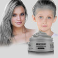 Silver Gray Hair Color Wax, Temporary Washable Hair Color Dye for Kids, Temporary Dye Wax Natural Hairstyle Cream Hair Pomades for Women & Men Party Cosplay Halloween