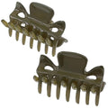Camila Paris CP3510 French Hair Clip for Women, 1.5 inch Set of 2 Green Girls Hair Claw Clips Jaw Fashion Durable Styling Hair Accessories for Women, Strong Hold No Slip Grip, Made in France