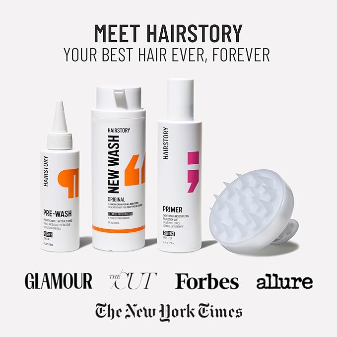 Hairstory Pre-Wash, Prebiotic Micellar Scalp Rinse, Refreshing Deep Clean for Hair, Removes Product Buildup, Oil & Dirt, Balances Scalp Microbiome, 4oz