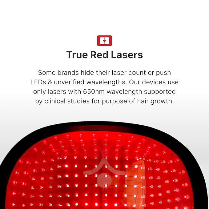 Hair Regrowth Cap | Laser Hair Growth Hat 136 Lasers, 6 Minute Treatment, FDA Cleared, Drug-Free, Flexible Fitting, Laser Hat For Hair Growth Red Light For Hair Loss Hair Regrowth Laser Cap