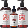 Laritelle Organic Hair Growth Set Shampoo 17 oz + Conditioner 16 oz + Hair Loss Treatment 4 oz Ayurvedic Herbs, Lavender, Ginger, Rosemary NO GMO, Sulfates, Gluten, Alcohol, Parabens, Phthalates