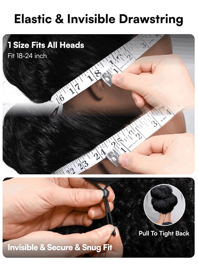 YIROO Bye Bye Knots Chestnut Brown Ombre Light Yaki Straight Wig Human Hair,7x5 Lace Front Glueless Wig with Drawstring,Pre Cut Pre Plucked Pre Bleached Knots Natural Hairline Wig for Women 26Inch