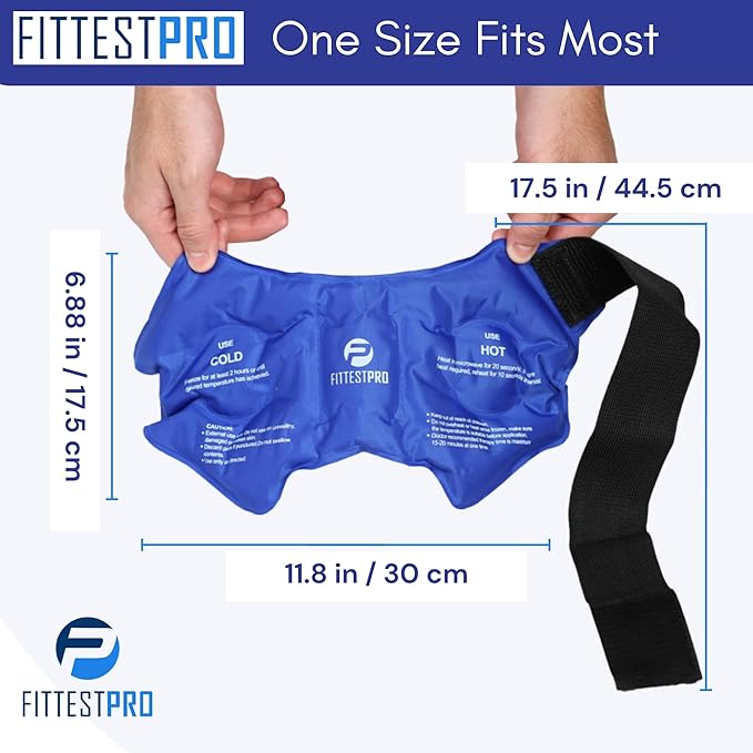 Fittest Pro Ankle Ice Pack Wrap for Swelling, Ice Pack for Injuires Reusable Cold Pack Wrap Hot Cold Therapy Ankle Ice Wrap for Sprained Ankles, Achilles Tendonitis