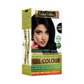 Indus Valley Organic Damage Free Gel Hair Color | Gray Coverage of Resistant Gray Hairs - Ammonia-Free & Vegan - Salon Influenced Hair Dye | Permanent Hair Dye For Women, Black 1.0, 8.45 fl. oz.