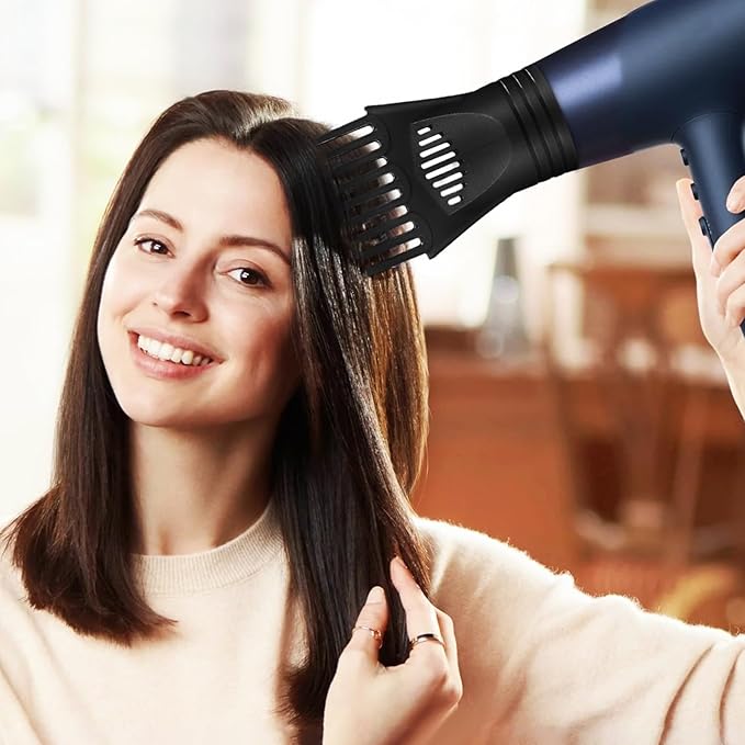 NOLITOY 2Pcs Professional Hair Dryer Nozzle Diffuser, Plastic Hair Dryer Nozzle Comb Attachment Concentrator Replacement for Hairdressing Salon Styling Tool Special