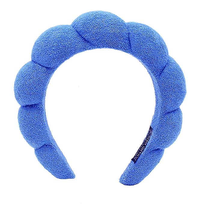Spa Headbands for Washing Face Makeup Skin Care Headband Women Bubble Facial Beauty Headbands Puffy Shower Towel Band Hair Headband