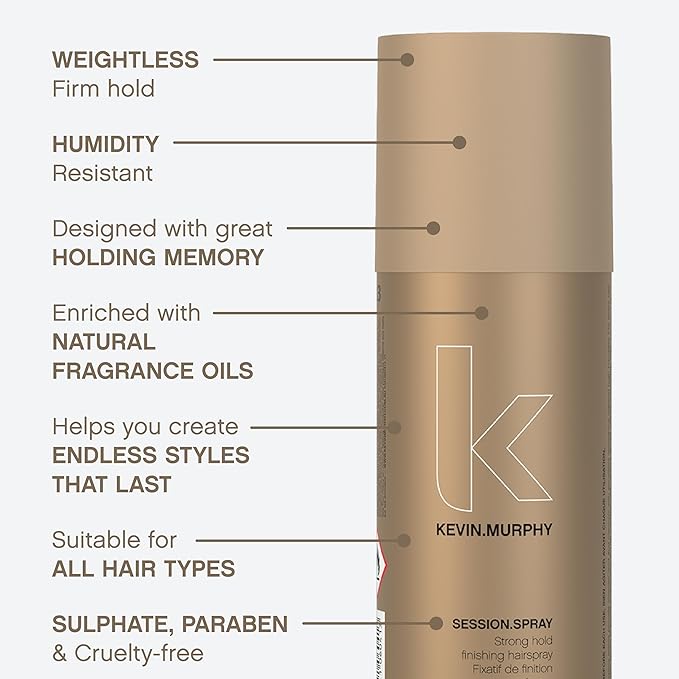 Kevin Murphy Session Strong Hold Finishing Spray, 10.5 Fl Oz (Pack of 2)