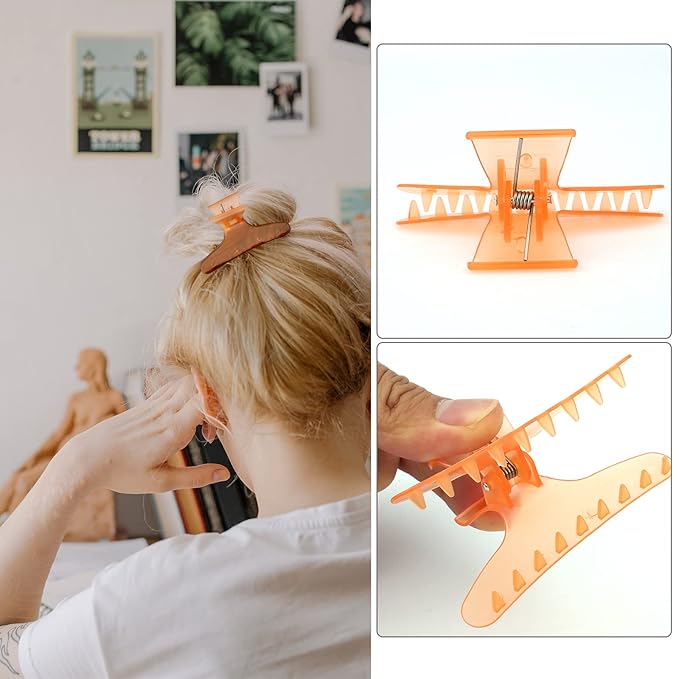 Ondder Butterfly Hair Claws and Pro Salon Clips for Styling, Sectioning, Cutting, Coloring - Hair Accessories for Women, Girls, Men