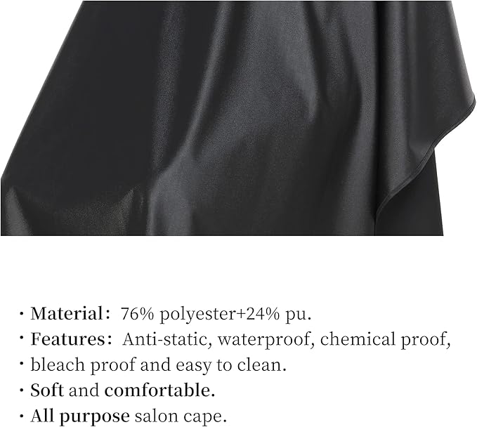 PERFEHAIR Chemical Capes for Hair Stylists - Color Cape with Snaps - Water and Chemical Proof - All-Purpose Salon Hairdressing Cap Cover for Hair Coloring, Cutting, Styling & Shampooing