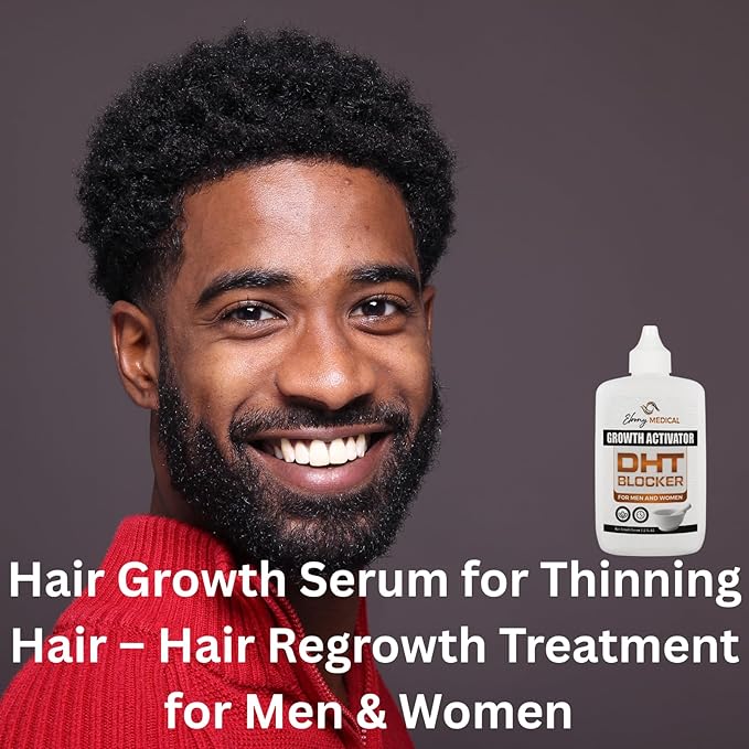 Ebony Medical DHT Blocker Hair Growth Serum for Thinning Hair – Hair Regrowth Treatment for Men & Women – Procapil Formula – Thickens Fine Hair – Liposomal Scalp Serum – 2 fl oz