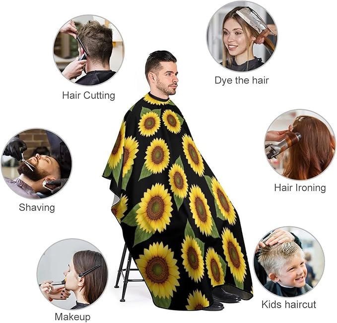 Professional Anti Static Hair Cutting Cape with Elastic Buckle, Waterproof Salon Cape for Coloring/Perming/Styling