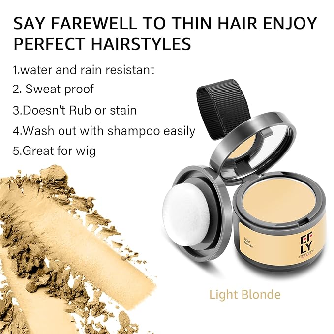 Root Touch Up Hair Color Powder For Concealing Hair Loss and Thinning, Gray Hair Shadow Powder Root Cover Up Hairline Powder For Women Men Eyebrows, Beard Line