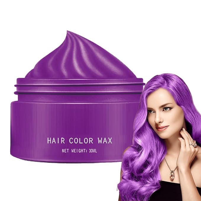 Hair Color Wax - 30ml Temporary Washable Hair Dye, Style and Color Easily for Women Men Teens and Kids, Styling Cream for Parties Cosplay Halloween, Vibrant Fun Colors Easy to Apply Wash