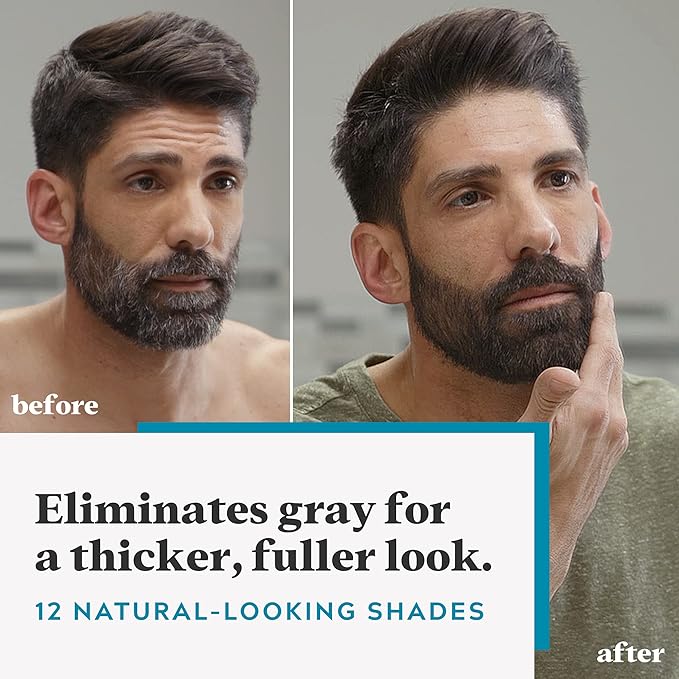 Just For Men Mustache & Beard, Beard Dye for Men with Brush Included, With Keratin Biotin Aloe and Coconut Oil for Healthy Facial Hair - Blond, M-10/15, Pack of 3 (Packaging May Vary)