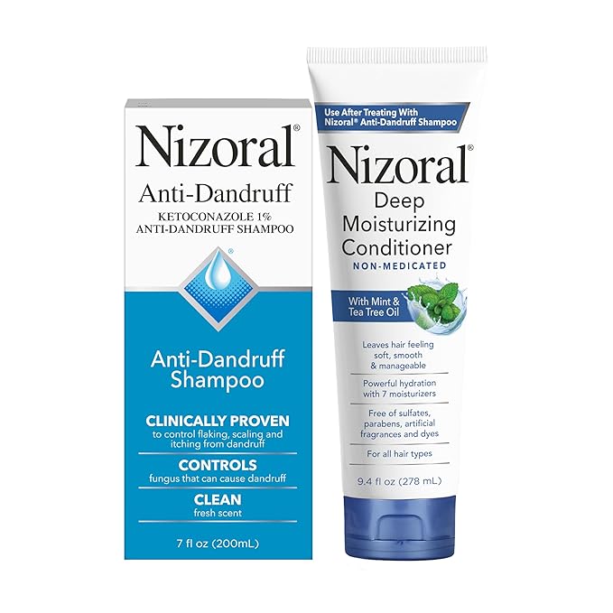 Nizoral Anti-Dandruff Shampoo, 7 Oz + Deep Moisturizing Conditioner, 9.4 Oz Bundle