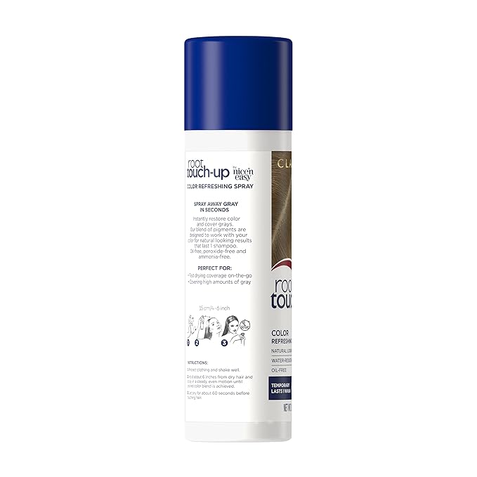 Clairol Root Touch-Up by Nice'n Easy Temporary Hair Coloring Spray, Light Brown Hair Color, Pack of 2