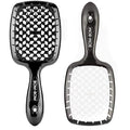BOM BOM 2 Unit Kit, Wet And Dry Vented Detangling Hair Brush For All Hair Types, Light Weight Hairbrush, Scalp Massage Brush (Black white)