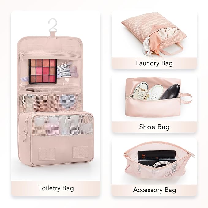 10 Set Compression Packing Cubes for Travel Gifts Women Mom,OlarHike Luggage Clothes Organizer for Travelers,Airplane/Cruise/Car/Train Travel Essentials,Compressible Expandable Saver Space Bags(Beige)