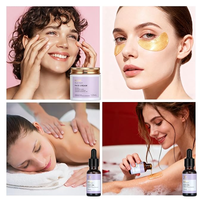 Skin Care Set for Women, 28Pcs Skin Care Kit includes Face Cream, Essential Oil, Scented Candle, Lavender Scented, Spa Birthday Gifts for Women, Mother's Day Gift