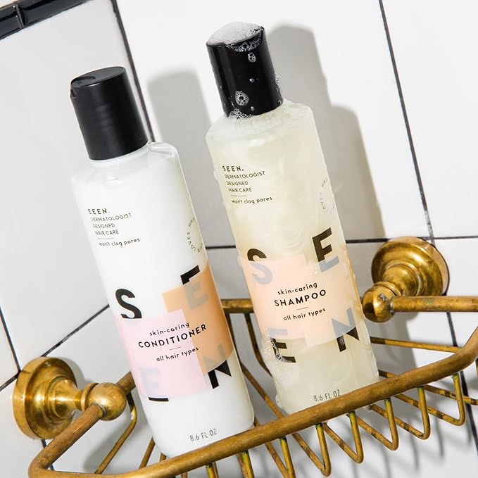SEEN Shampoo & Conditioner Bundle - Scented, Non-Comedogenic & Hair Care - Dermatologist-Developed, Safe for Sensitive & Acne-Prone Skin
