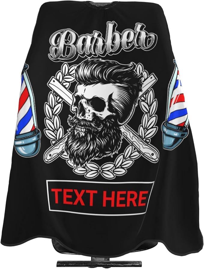 Custom Barber Cape for Men Personalized Professional Hair Cutting Cape with Text for Home Salon Barbershop