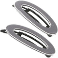 Camila Paris CP3368 French Hair Barrette Clip for Women, Handmade, Gray White, Side Slide-in Metal-Free Closure Strong Hold Grip Hair Clips for Girls, No Slip Durable Hair Accessories, Made in France