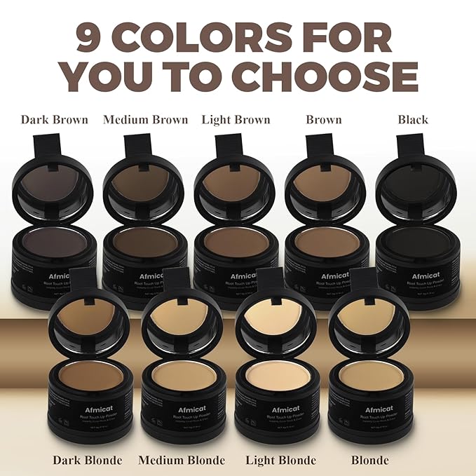 Instant Hairline Powder, Root Touch Up Hair Color for Gray Coverage and Thinning Hair, Root Cover Up Conceals Hair Loss & Bald Spots, Natural and Non-Greasy Hair Color for Women & Men, Light-Blonde