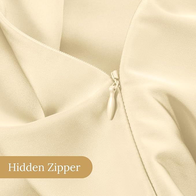 INFIIXSO Mulberry Silk Pillowcase for Hair and Skin, Silk Pillow Cases Queen Size Set of 2 with Hidden Zipper 20x30 Inches, Ultra Smooth and Soft Cooling Pillow Cases for Hot Sleepers(Ivory, 2 Pack)