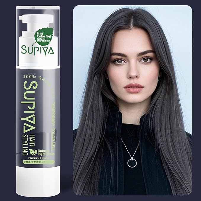 Temporary Hair Styling Color Serum, Green Blue Purple Red Hair Dye Color Gel Washable Natural Instant Hair Color Wax for DIY Hairstyle for Kids Men Women(Black#4)