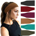 DRESHOW Yoga Sports Headbands for Women Elastic Non-Slip Headbands Workout Running Hair Bands 6 Pack