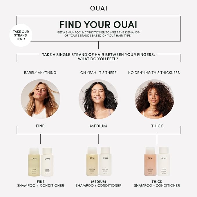 OUAI Thick Hair Mask - Treatment Masque with Almond Oil, Olive Oil, & Hydrolyzed Keratin to Restore Damaged Hair - Phthalate & Paraben Free Masque (3.4 Oz)