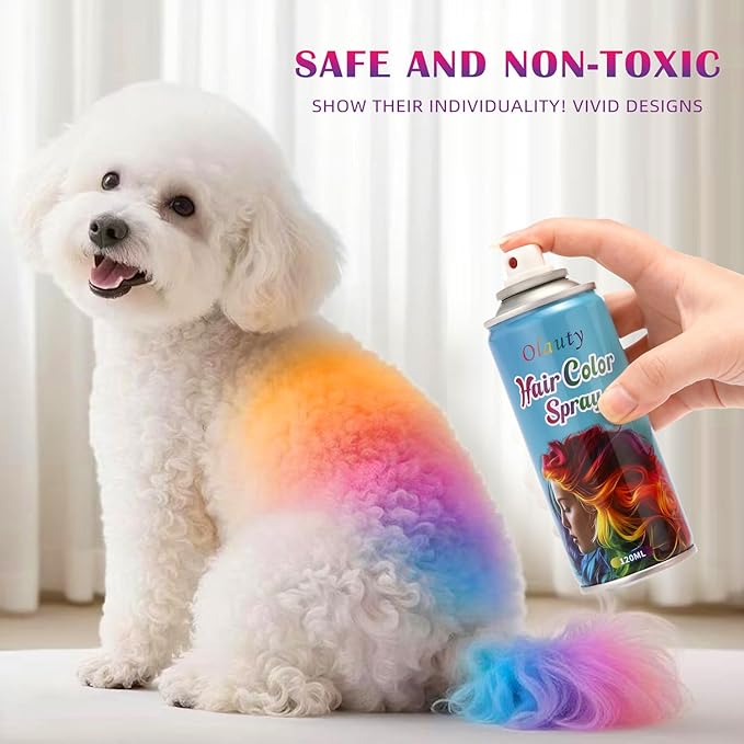 Blue Hair Spray, Temporary Hair Color Spray for Women, Men, Kids, One-Time Use Washable Hair Dye, Natural Hair Color Wax for Christmas, Hallowen, Cosplay, Festival Party Costume Makeup, DIY (Blue)