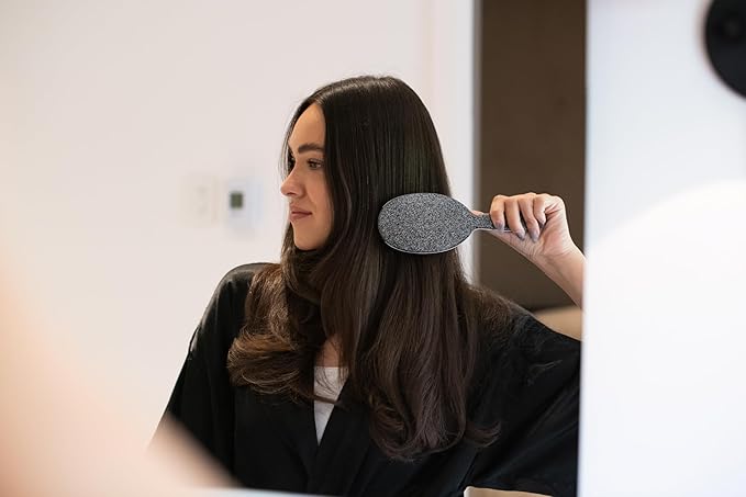 FRAMAR Glitter Hair Brush Detangler, Detangling Hairbrush For Women, Wet Hair Brush For Girls, Hair Detangler Brush, Wet Hairbrush, Hairbrushes, Girls Hairbrush Detangler, Reduces Frizz - Black