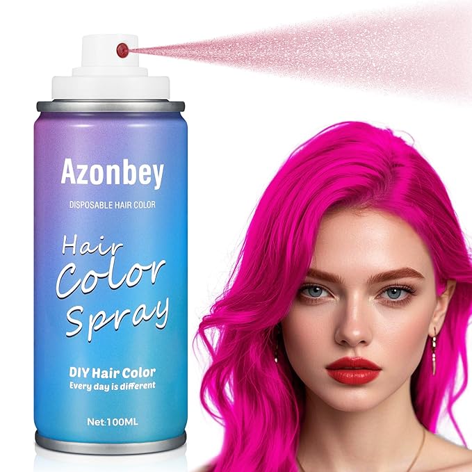 Halloween Hair Spray,Temporary Hair Color Spray for Women Kids Men,Washable Hairspray,Colored Hair Spray,Color Hairspray for Halloween,Party,Cosplay,Christmas Day (06#Pink)