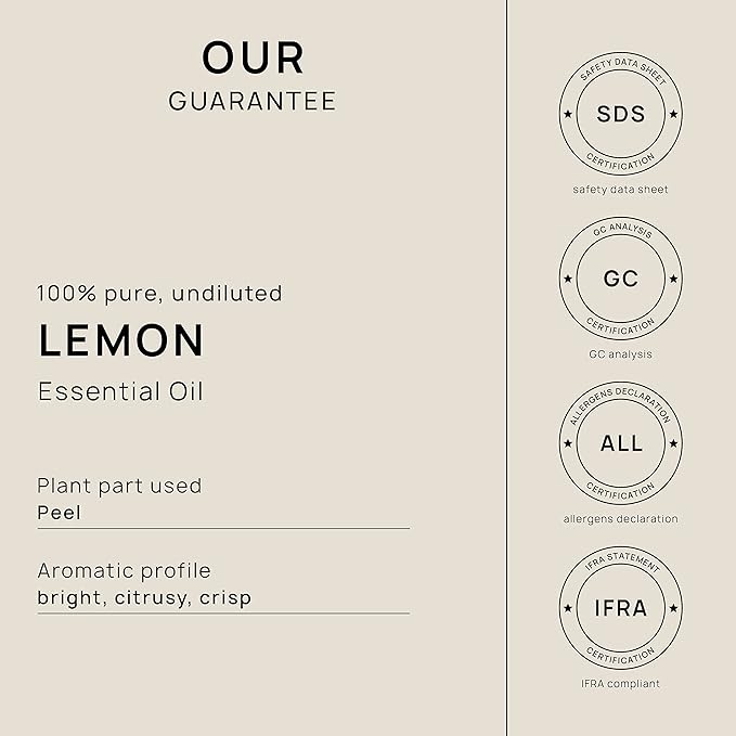 VINEVIDA Lemon Essential Oil - 32 oz - Undiluted - DIY Candle Scents - Bulk for Soap Making