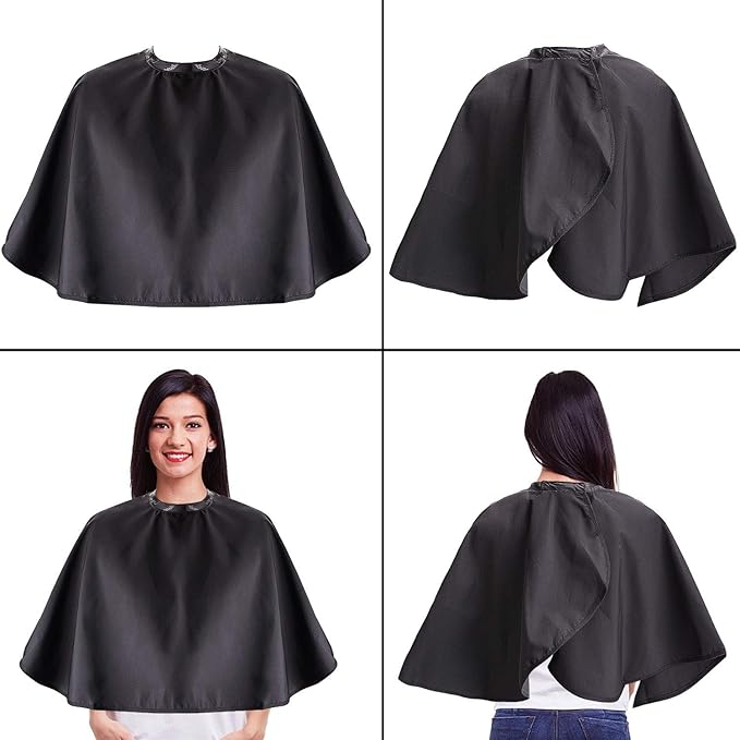 Noverlife Makeup Cape Shortie Makeover Bib Beauty Salon Smock for Clients Comb-out Beard Shaving Hairdressing Shampoo Cape