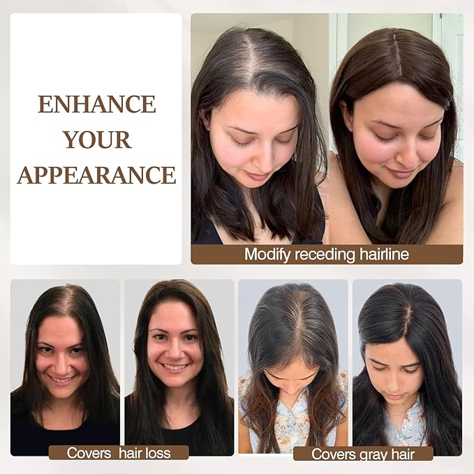 Rich Choices Hair Toppers for Women Real Human Hair 100% Human Remy Toppers NO Bangs for Women with Thinning on Top Clip in Hairpiece 4"x4.7"Lace Base 16 Inch #613 Bleach Blonde