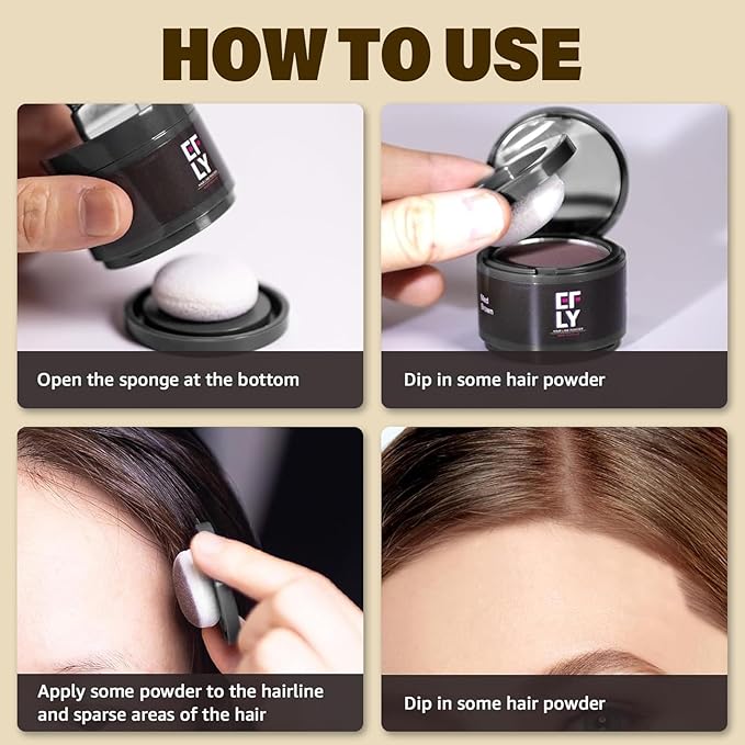 Root Touch Up Hair Color Powder For Concealing Hair Loss & Thinning, Gray Hair Shadow Powder Root Cover Up For Women & Men (Medium Blonde, 0.35 Ounce)