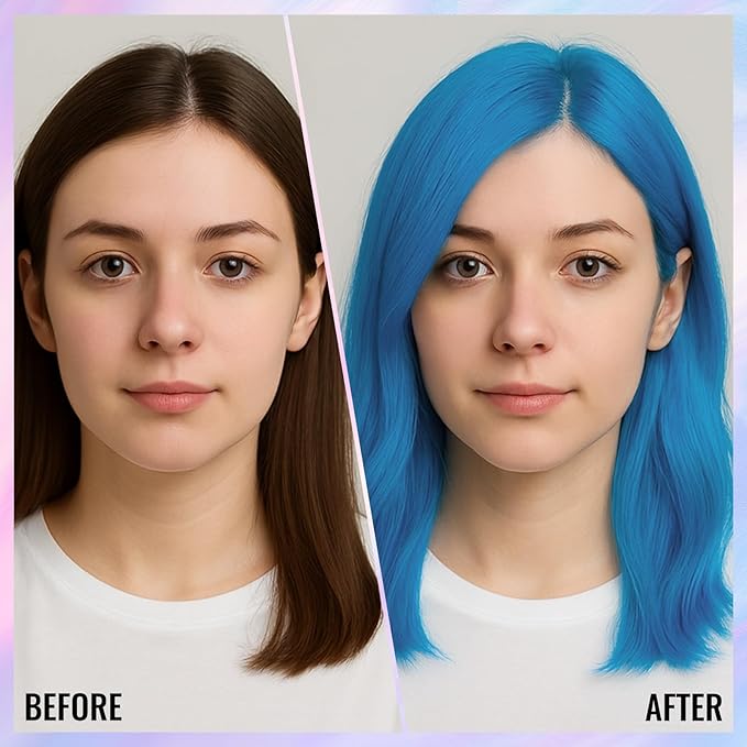 Temporary Blue Hair Color Spray – 1-Day Washable Hair Color for Women Kids Men, Bold Hair Spray for Halloween, Cosplay, Costumes, Parties, Festivals, Crazy Hair Day, DIY Hair Looks