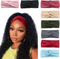 DRESHOW 8 Pack Headbands for Women Yoga Knotted Headbands Elastic Criss Cross Hair Accessories Sports Head Wrap Non Slip